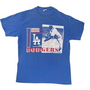 Vintage 90s /80s LA Dodgers Hanes cotton‎ single stitch tee